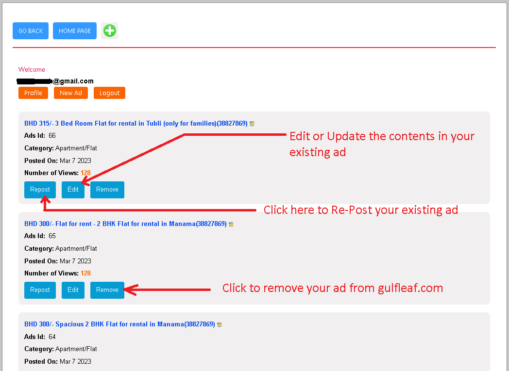 how to add a free ad